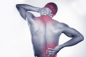 person with chronic pain in their back