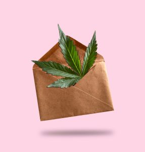 PEI weed delivery package at home.